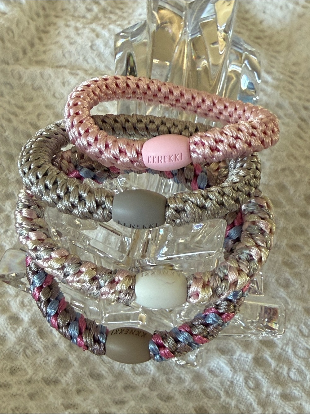 Authentic original KKNEKKI hair ties. Set of 4